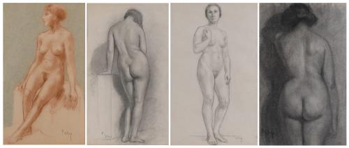 FRANCISCO LLOP MARQUES (1875-1970). "STUDIES FOR FEMALE NUDES".