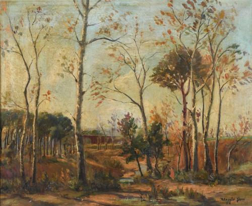 VICENTE CASALS GRAU (1916). "LANDSCAPE", 1950.