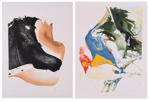 AGUST PUIG (1929-1999). PAIR OF LITHOGRAPHS.