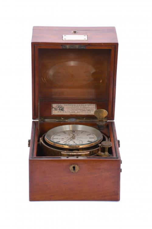 EWER & LEAHY. SHIP&#39;S CHRONOMETER CLOCK, 1923.