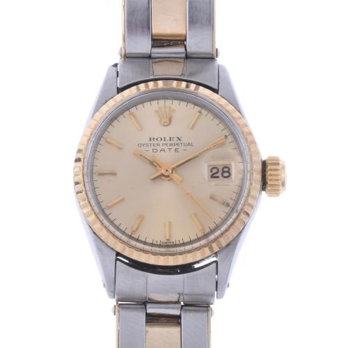 ROLEX. OYSTER PERPETUAL DATE. WOMEN'S WATCH.