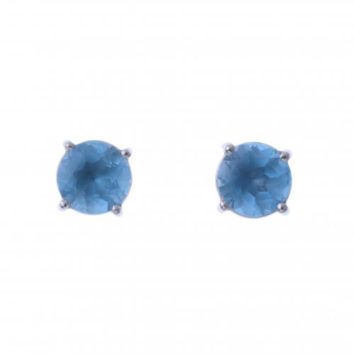 EARRINGS WITH BLUE TOPAZ.