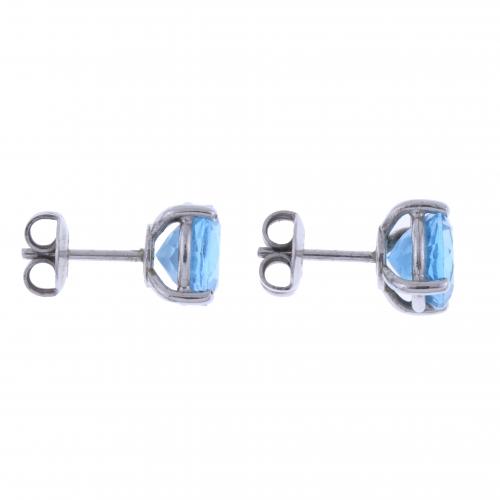 PENDIENTES CON TOPACIO AZUL.