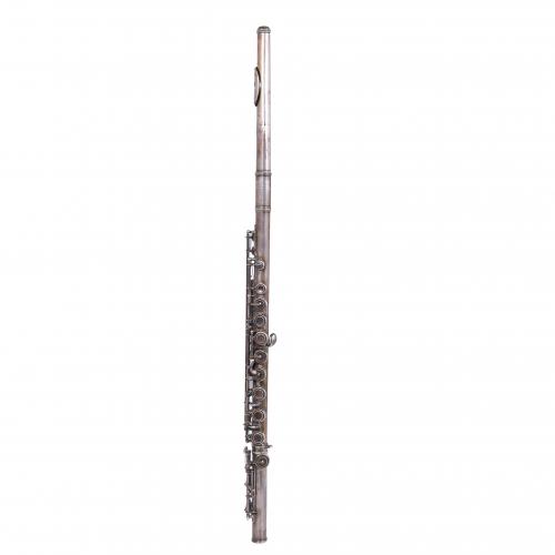 COUESNON & CIE. FRENCH SILVER FLUTE, CIRCA 1900. 