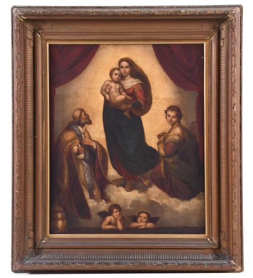 18TH CENTURY ITALIAN SCHOOL. "MADONNA SIXTINA".