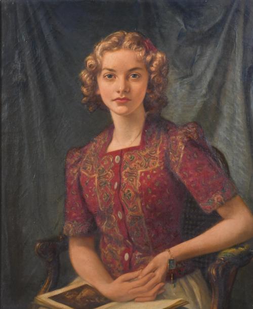 PETER ALEXANDER HAY (1866-1952). "PORTRAIT OF A GIRL", 1939.