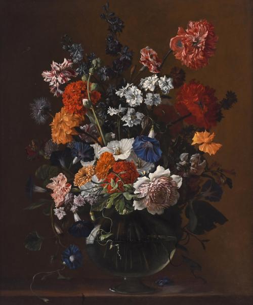 ATTRIBUTED TO JUAN DE ARELLANO (1614-1676). "VASE WITH CHRYSANTHEMUMS".