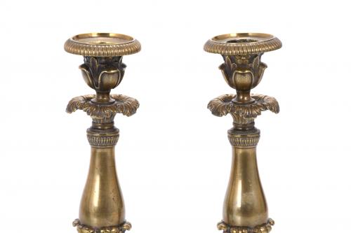 PAIR OF LOUIS PHILIPPE STYLE CANDLESTICKS, EARLY 20TH CENTU