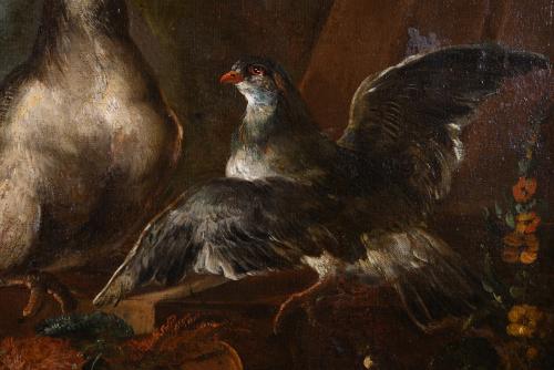 ATTRIBUTED TO JEAN-BAPTISTE OUDRY (1686-1755) "BIRDS AND FL