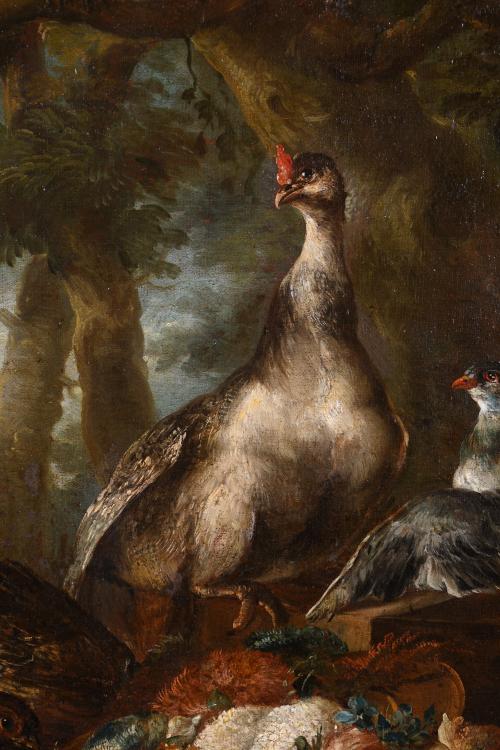 ATTRIBUTED TO JEAN-BAPTISTE OUDRY (1686-1755) "BIRDS AND FL