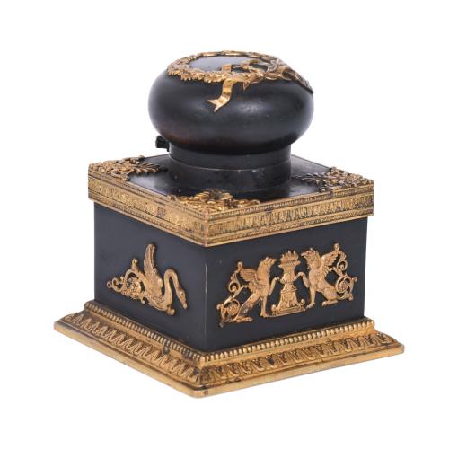 EMPIRE PERIOD INKWELL, CIRCA 1820. 