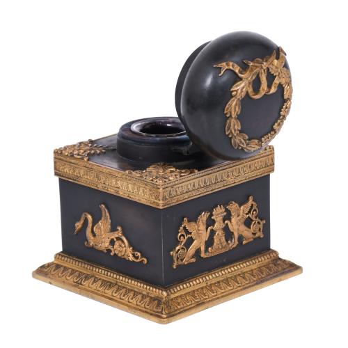 EMPIRE PERIOD INKWELL, CIRCA 1820. 