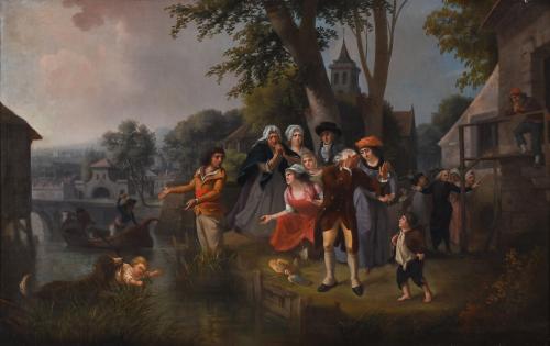 18TH CENTURY FRENCH SCHOOL. "TRADITIONAL SCENE".