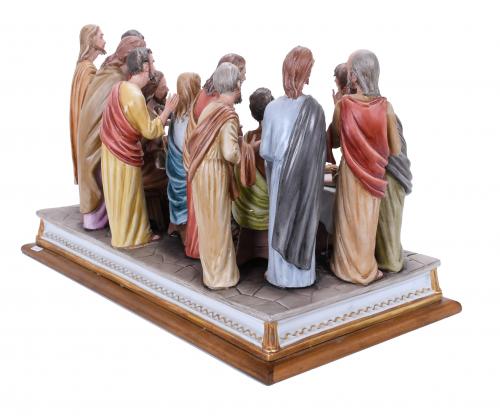 CAPODIMONTE.  FIGURAL GROUP "L&#39;ULTIMA CENA", CIRCA 1980. 