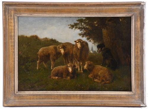 EARLY 20TH CENTURY ENGLISH SCHOOL. "PASTORAL LANDSCAPE".