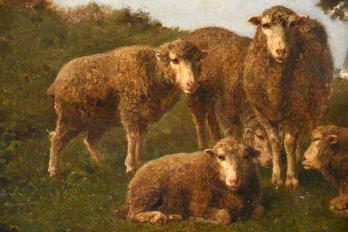 EARLY 20TH CENTURY ENGLISH SCHOOL. "PASTORAL LANDSCAPE".