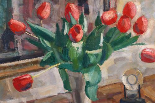 ROELAND KONING (1898-1985). "TULIPS", 1978.