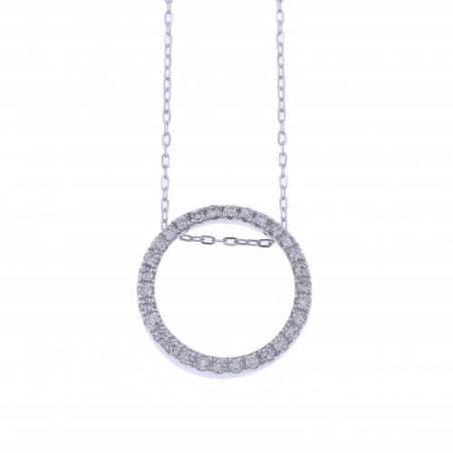 DIAMONDS CIRCLE PENDANT.