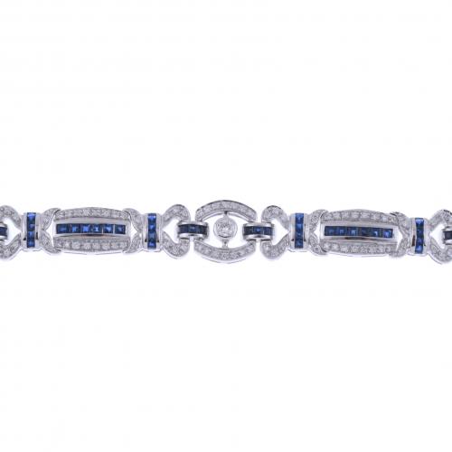 DIAMONDS AND SAPPHIRES BRACELET.