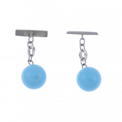 TURQUOISE CUFFLINKS.