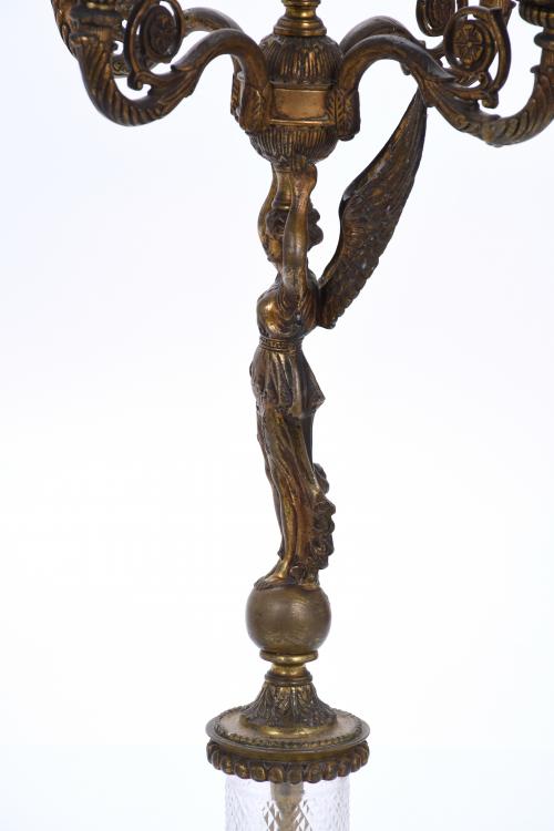 PAIR OF FRENCH EMPIRE-STYLE CANDELABRA, EARLY 20TH CENTURY. 