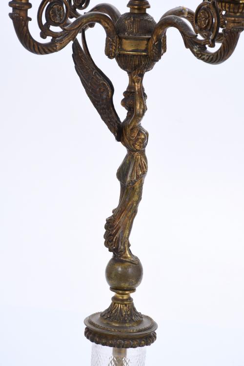 PAIR OF FRENCH EMPIRE-STYLE CANDELABRA, EARLY 20TH CENTURY. 