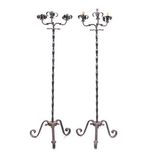 PAIR OF TORCH STANDS, 20TH CENTURY.