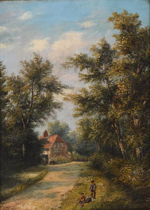 19TH CENTURY ENGLISH SCHOOL. "LANDSCAPE".