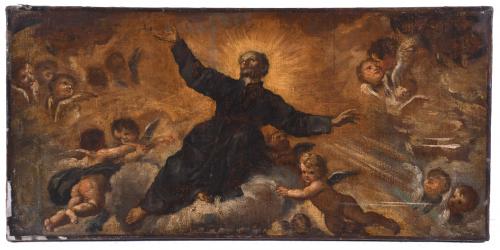 18TH CENTURY ANDALUSIAN SCHOOL. "APOTHEOSIS OF SAINT ANTHONY OF PADUA".