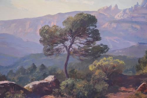 ISIDRE ODENA DAURA (1910-2008) "LANDSCAPE WITH MONTSERRAT I