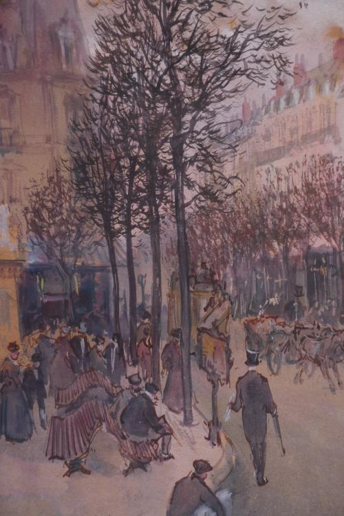 HENRY GRENIER (1882-1940) "STREET IN PARIS".