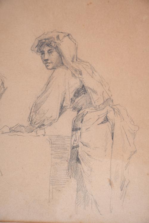 MARIANO FORTUNY I MARSAL (1838-1874). Study for "JÓVENES".