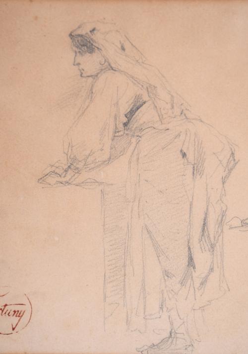 MARIANO FORTUNY I MARSAL (1838-1874). Study for "JÓVENES".