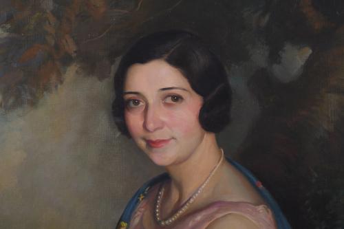 VÍCTOR MOYA CALVO (1889-1972).  "PORTRAIT OF MRS. CASANELLE