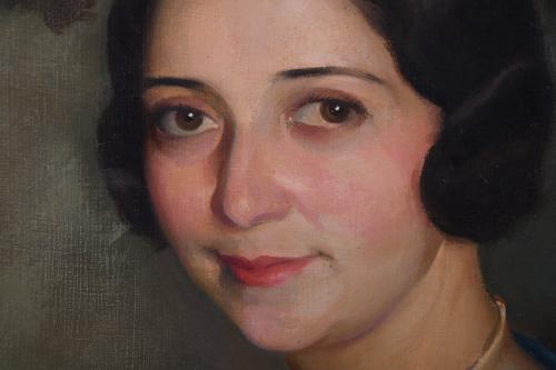 VÍCTOR MOYA CALVO (1889-1972).  "RETRATO DE LA SRA. CASANEL