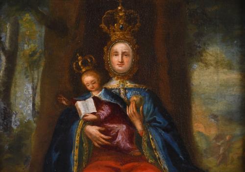 18TH CENTURY, SPANISH SCHOOL. "OUR LADY OF VALVANERA".