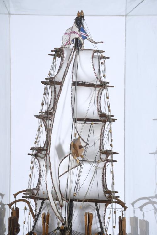 MAQUETA DE GALEÓN INGLÉS, FIN SIGLO XX. 