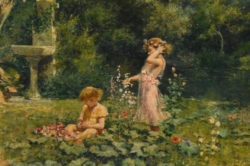 JUAN GIMENEZ MARTÍN (1855-1901). "THE SPRING", Rome.