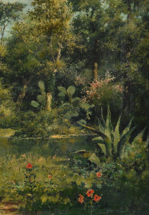 JUAN GIMENEZ MARTÍN (1855-1901). "LA PRIMAVERA", Roma.