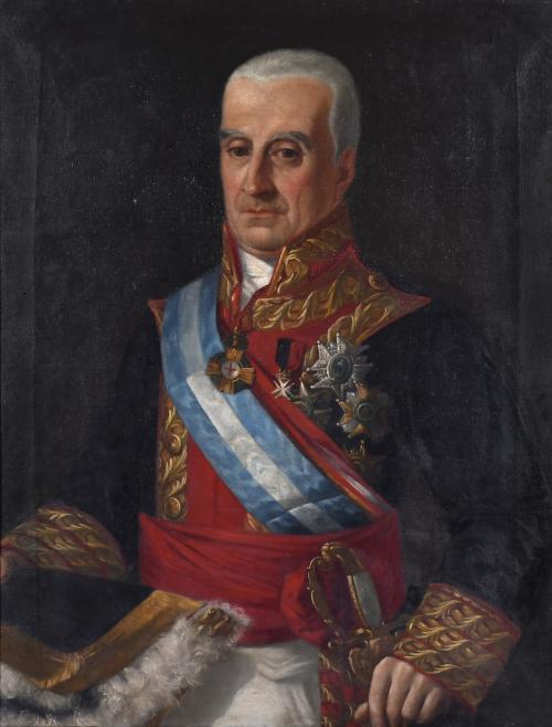 ESCUELA ESPAÑOLA, SIGLO XIX.  "RETRATO DEL GENERAL FRANCISCO RAMÓN EGUIA".