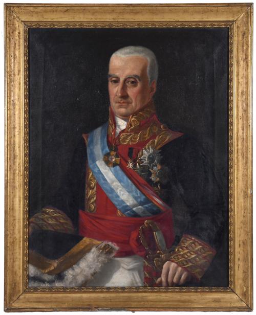 19TH CENTURY SPANISH SCHOOL. "PORTRAIT OF GENERAL FRANCISCO