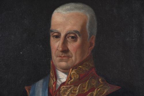 19TH CENTURY SPANISH SCHOOL. "PORTRAIT OF GENERAL FRANCISCO