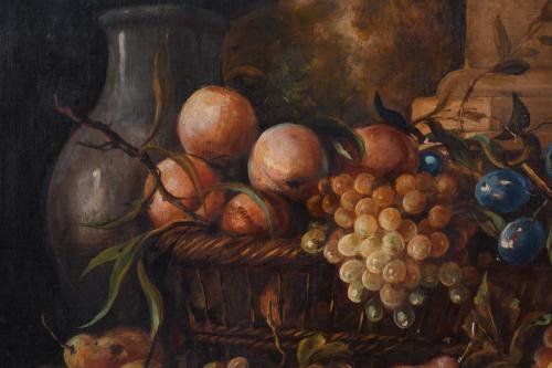 20TH CENTURY SPANISH SCHOOL. Pair of "FRUIT STILL LIFES".