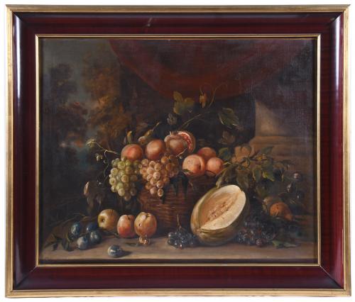 20TH CENTURY SPANISH SCHOOL. Pair of "FRUIT STILL LIFES".