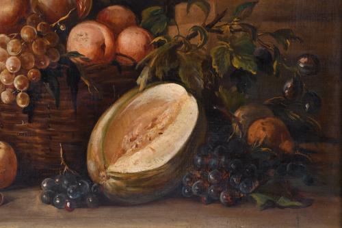 20TH CENTURY SPANISH SCHOOL. Pair of "FRUIT STILL LIFES".