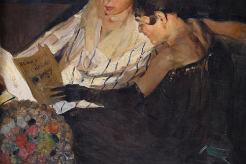 JOSÉ SEGRELLES ALBERT (1885-1969). "GIRLS READING", 1928.