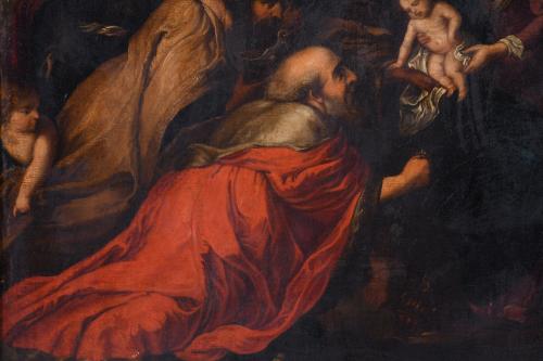 DESPUÉS DE PETER PAUL RUBENS (1577-1640). "ADORACIÓN DE LOS