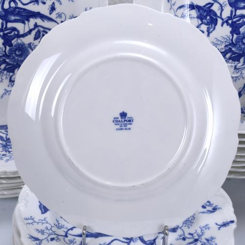 COALPORT. VAJILLA INGLESA MODELO "CAIRO BLUE", SIGLO XX.