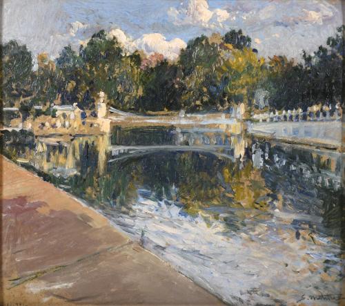 SEGUNDO MATILLA MARINA (1862-1937). "POND", 2-10-1921.