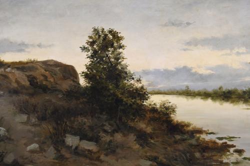 E. VILARDELL (19TH CENTURY). "LANDSCAPE".